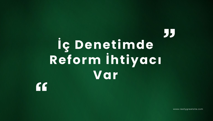 İç Denetimin Rol ve Sorumluluklarına İlişkin Reform İhtiyacı Var
